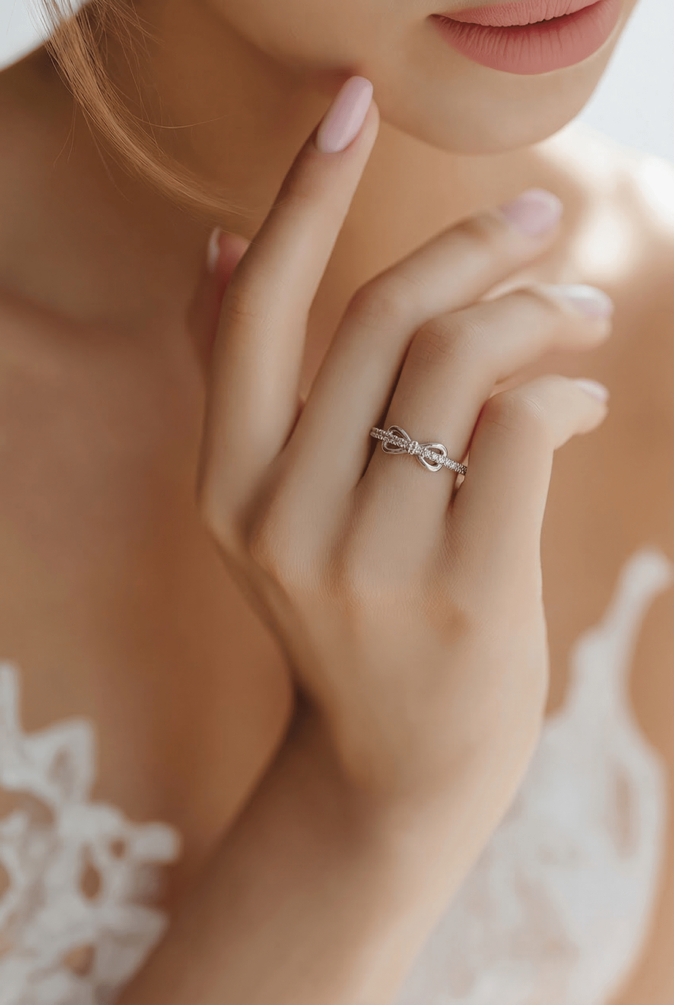 Anello Regolabile con Fiocco argento - Dimes Maison Italia